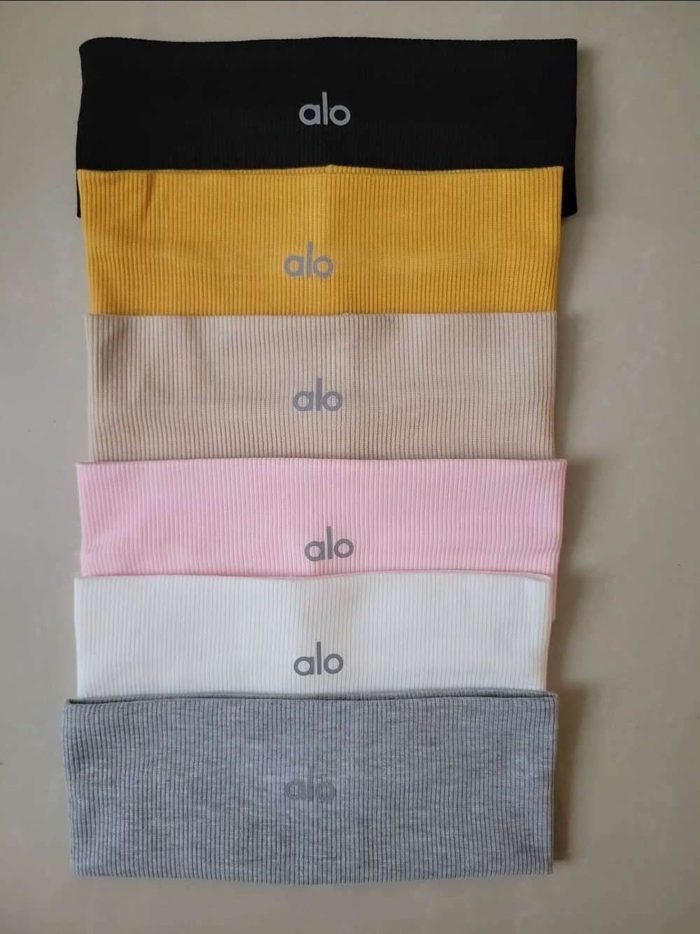 BUNDLE OF 6 Yoga Ribbed Headband - ALL 6 COLORS, Color Option SET.